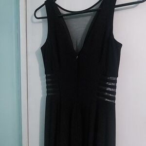 ! Black maxi dress with slit , Side Peekaboo